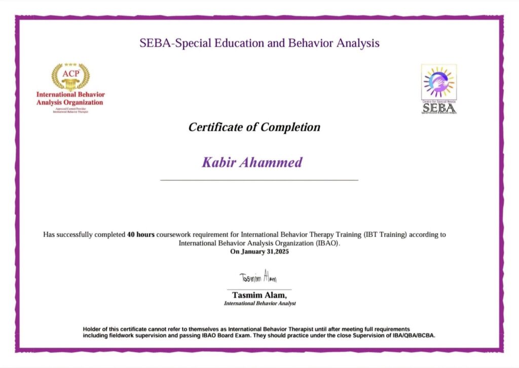 International Behavior Therapy Training