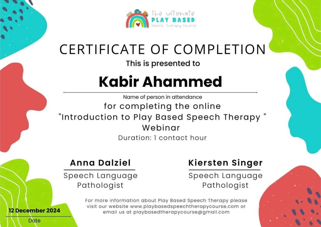 Introduction to Play-Based Speech Therapy