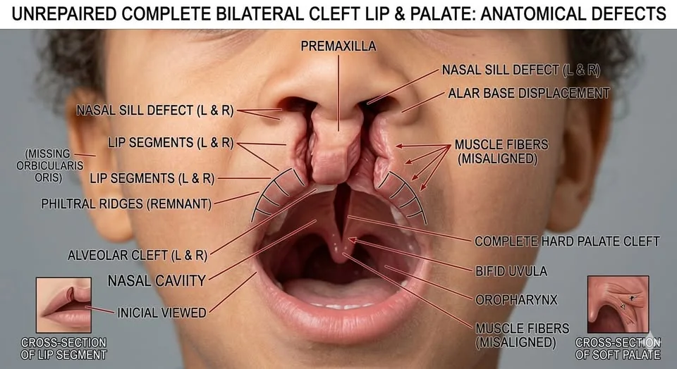 ঠোঁট কিংবা তালু কাটা (Cleft Lip & Palate)
